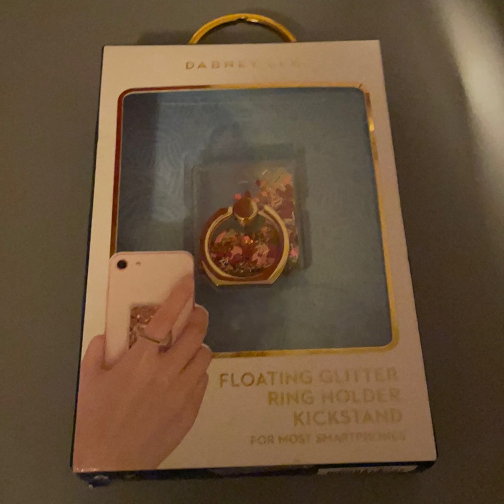 Floating Glitter Ring Holder Kickstand